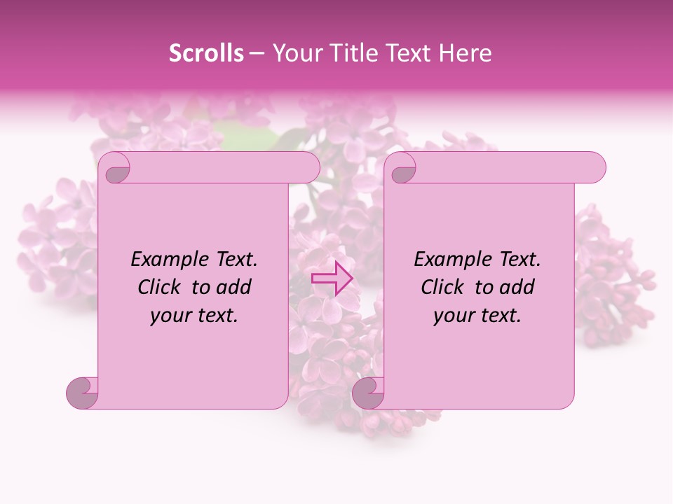 Beauty Lilac Branch PowerPoint Template