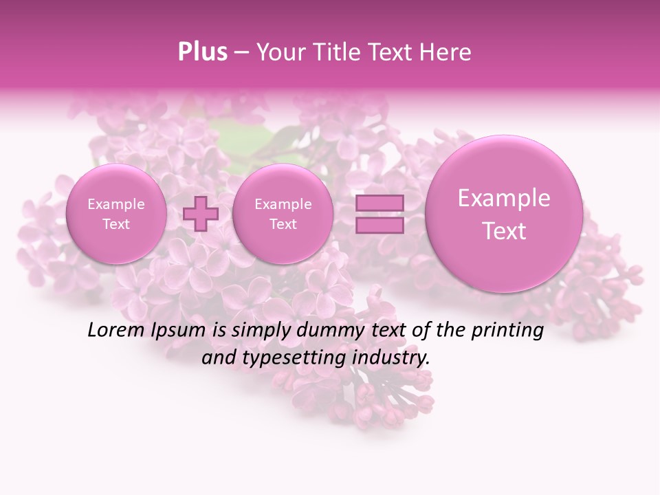 Beauty Lilac Branch PowerPoint Template