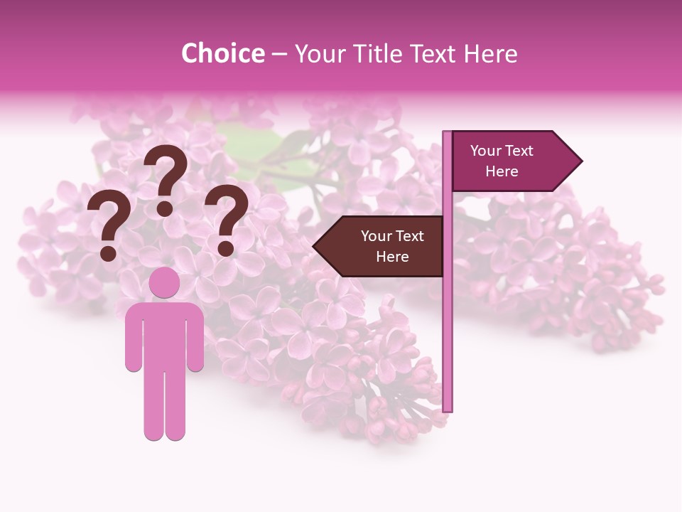 Beauty Lilac Branch PowerPoint Template