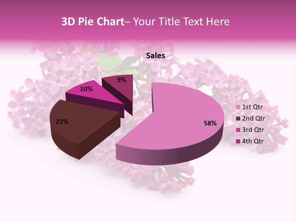Beauty Lilac Branch PowerPoint Template