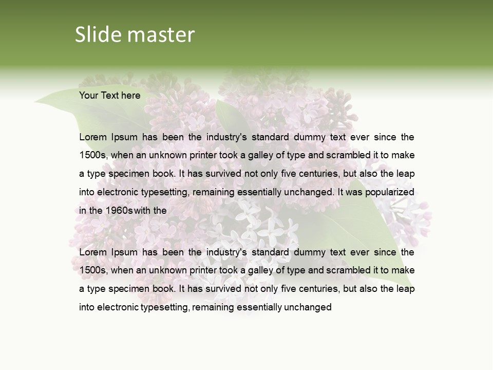 Green Lilac Purple PowerPoint Template
