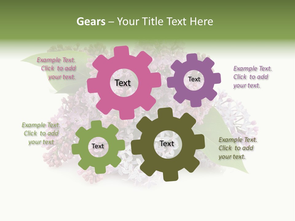 Green Lilac Purple PowerPoint Template
