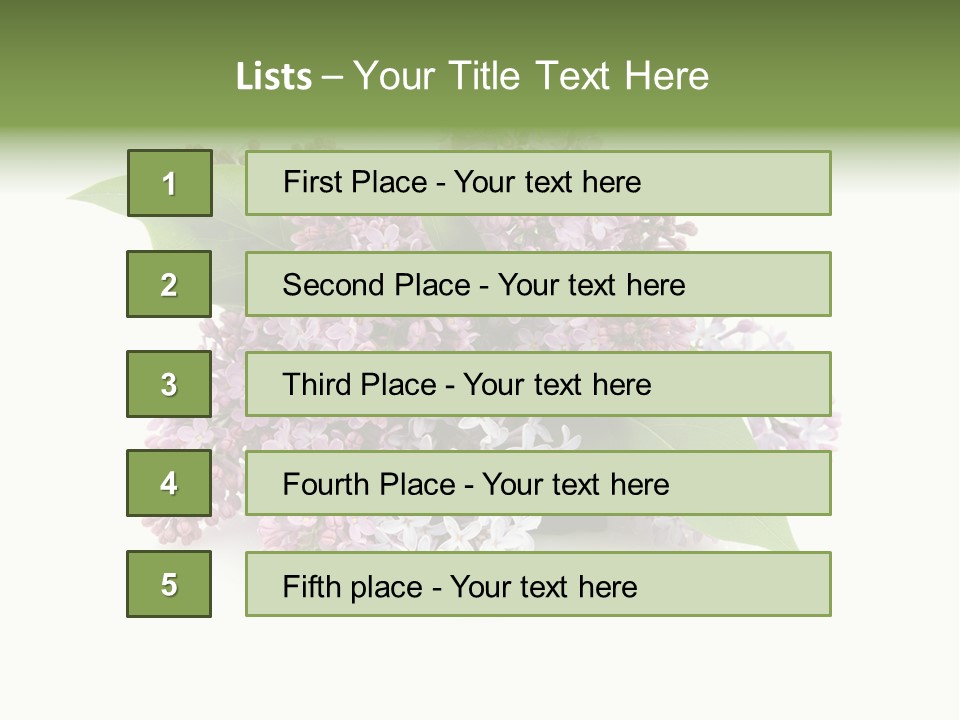 Green Lilac Purple PowerPoint Template