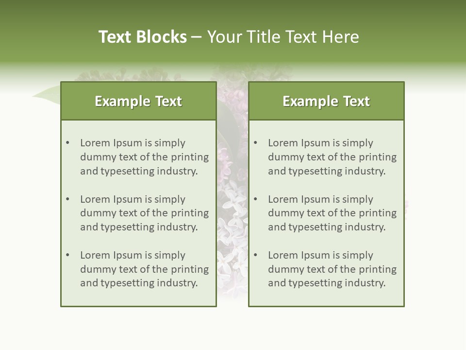 Green Lilac Purple PowerPoint Template