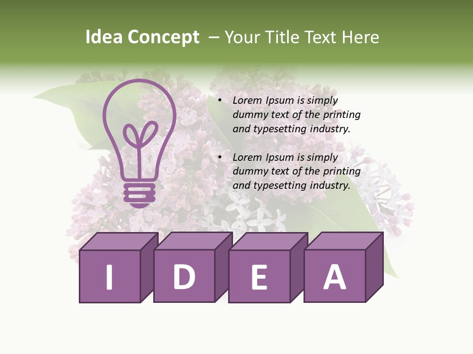 Green Lilac Purple PowerPoint Template