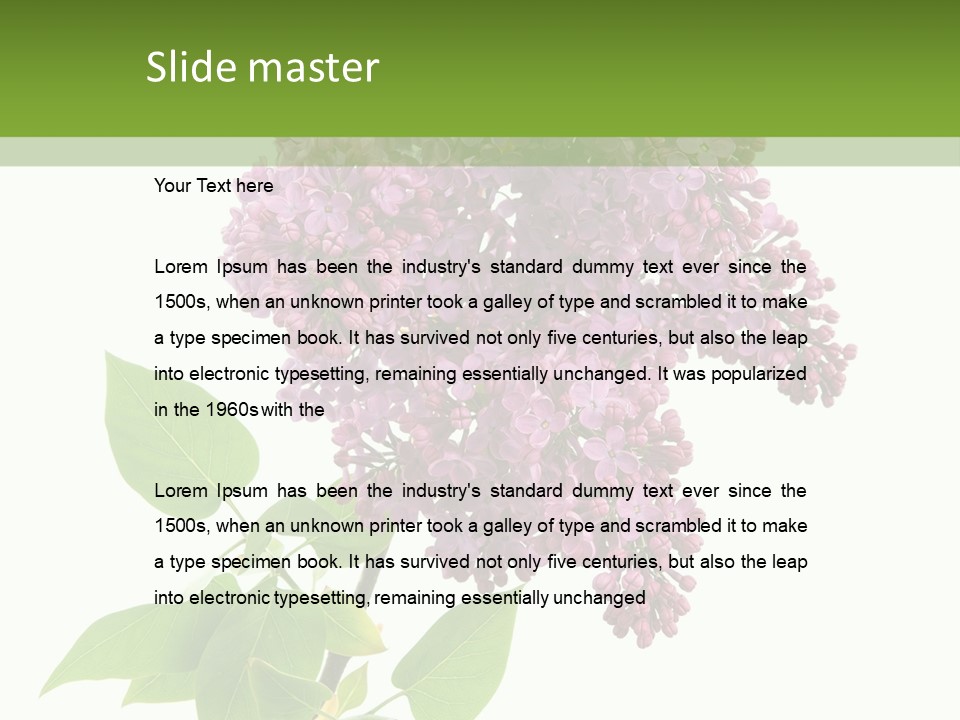 White Blossom Botanical PowerPoint Template