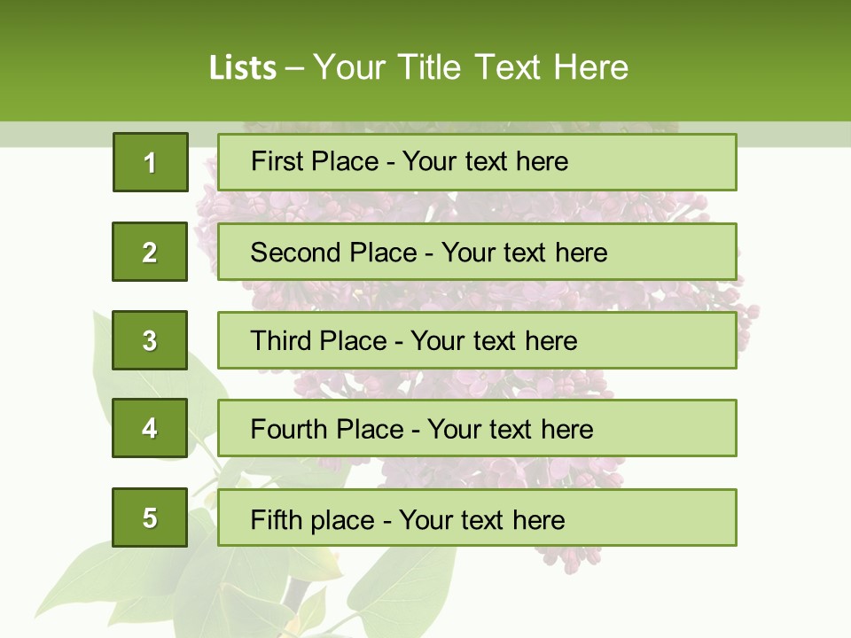White Blossom Botanical PowerPoint Template