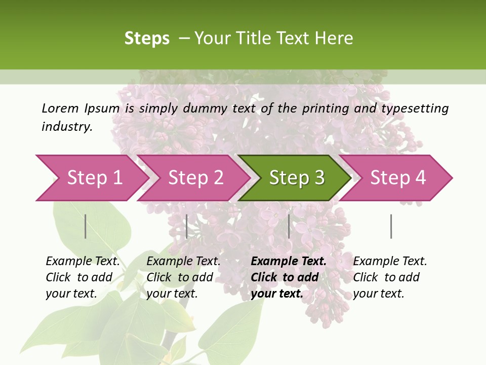 White Blossom Botanical PowerPoint Template