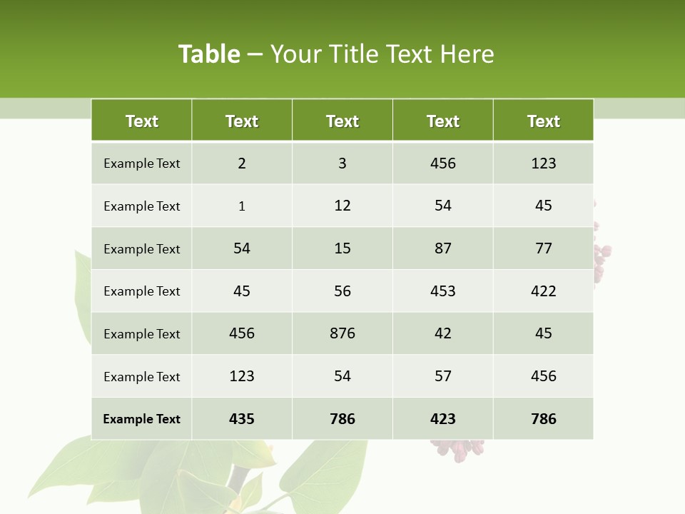 White Blossom Botanical PowerPoint Template