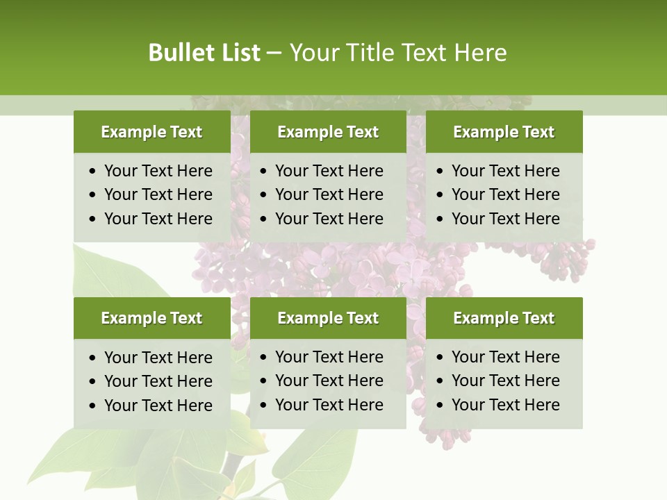 White Blossom Botanical PowerPoint Template