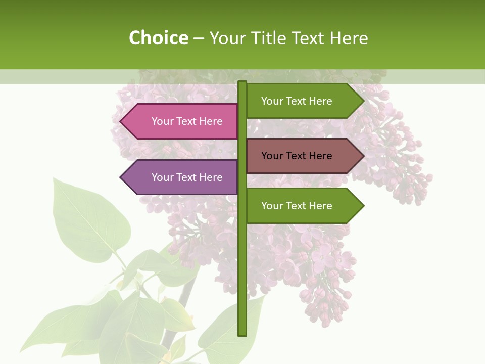 White Blossom Botanical PowerPoint Template