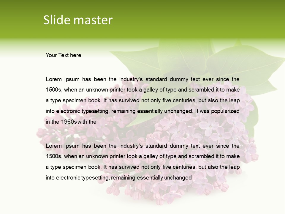 Lilac Syringe Isolated PowerPoint Template
