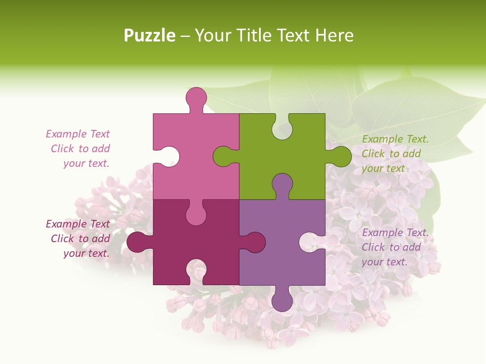 Lilac Syringe Isolated PowerPoint Template