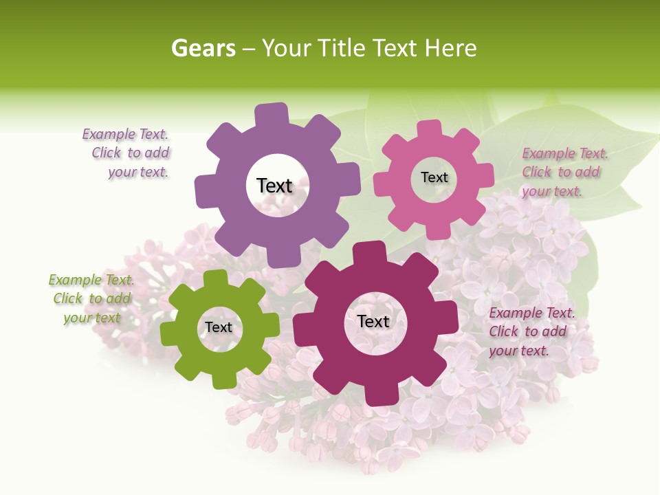 Lilac Syringe Isolated PowerPoint Template