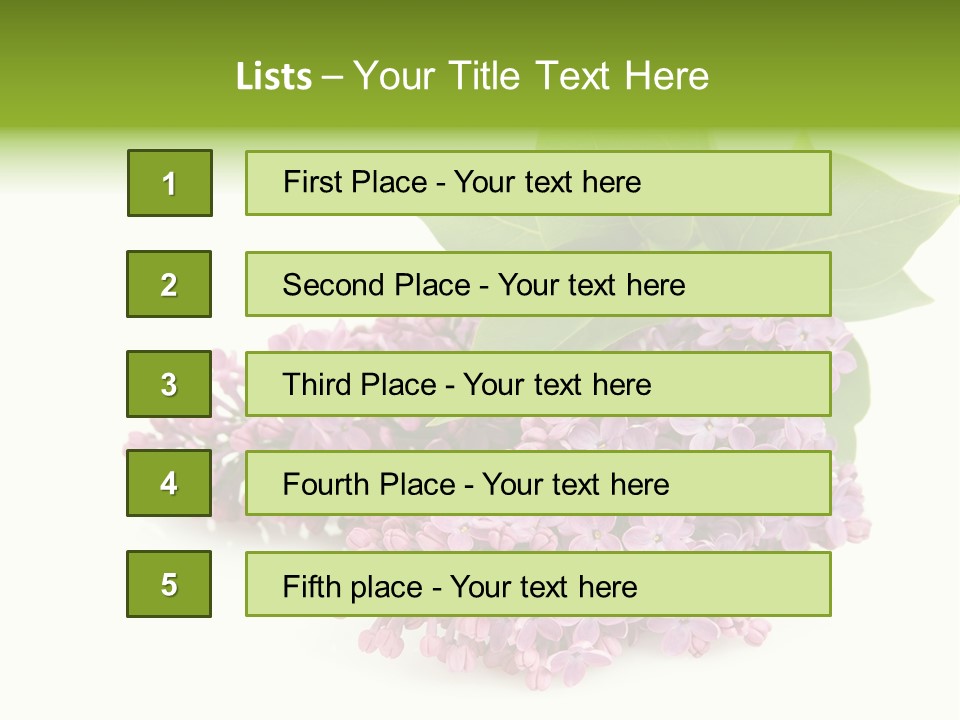Lilac Syringe Isolated PowerPoint Template