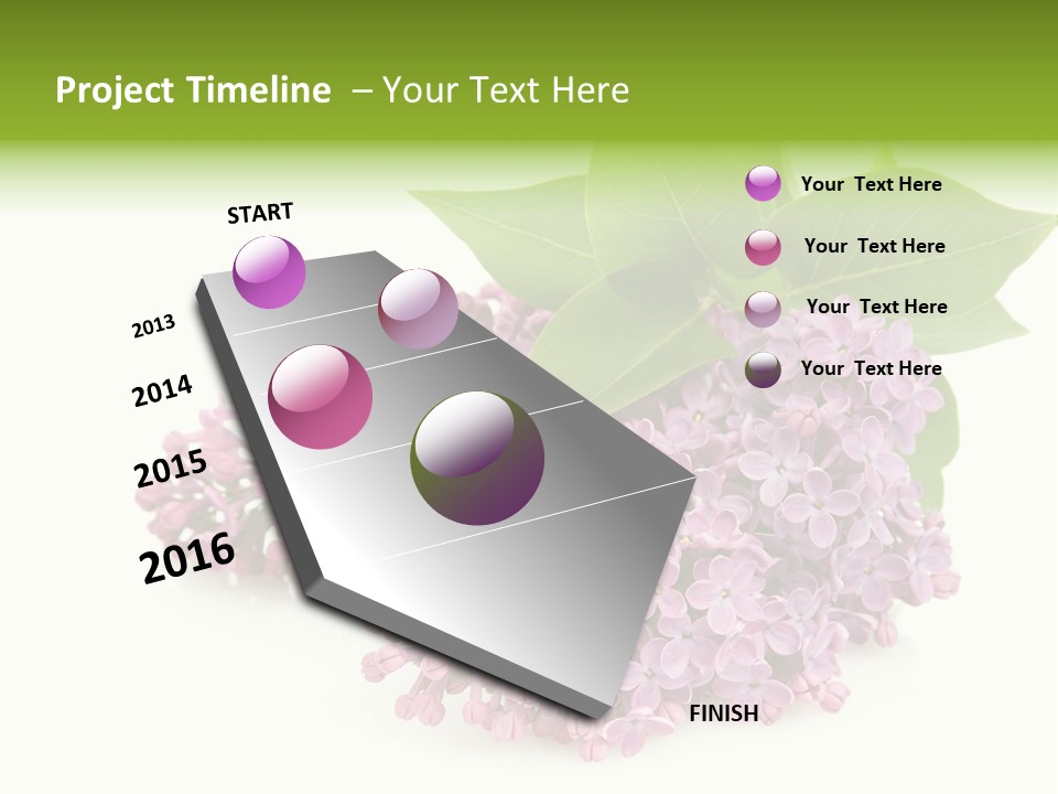 Lilac Syringe Isolated PowerPoint Template