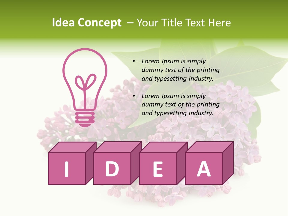 Lilac Syringe Isolated PowerPoint Template