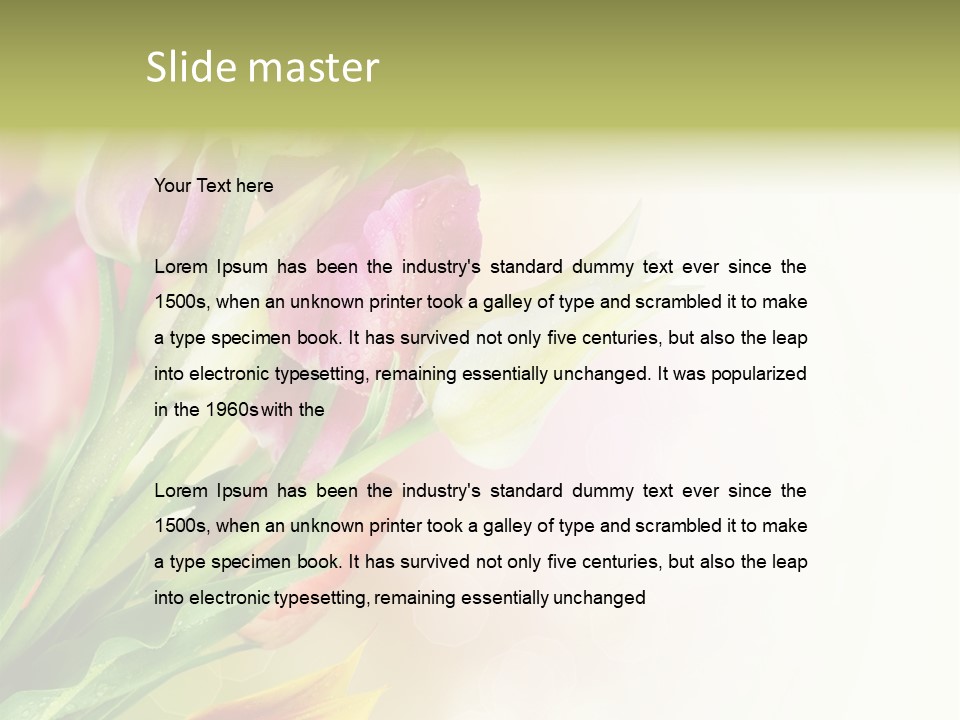 Border Stem Bud PowerPoint Template