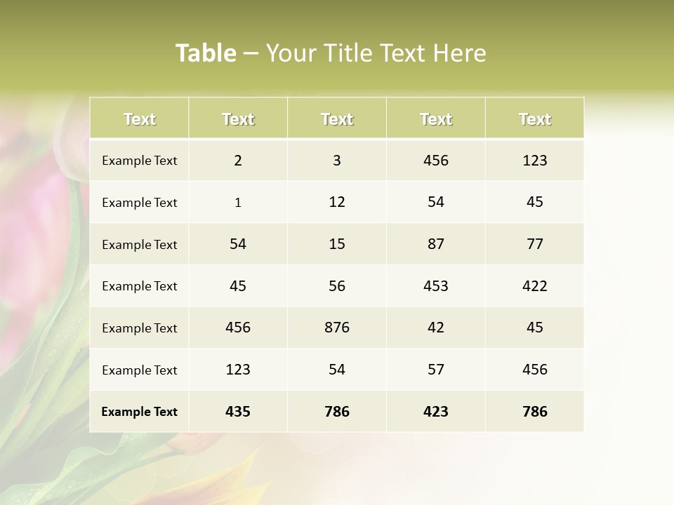 Border Stem Bud PowerPoint Template