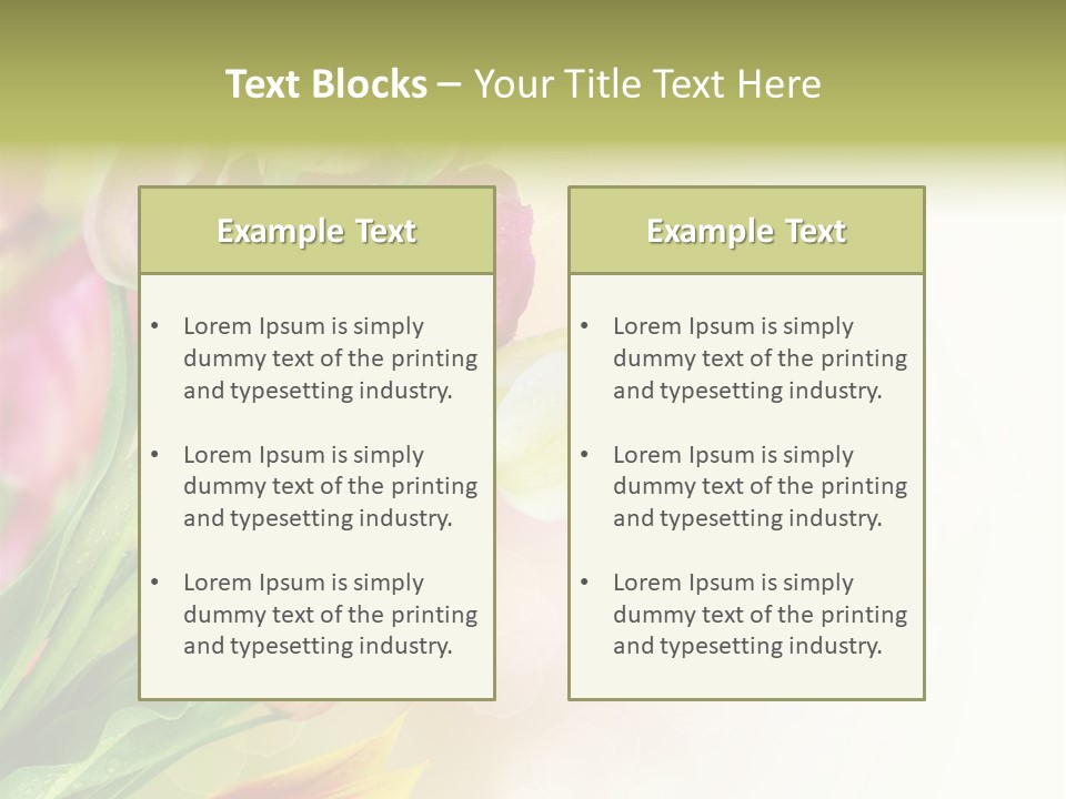 Border Stem Bud PowerPoint Template