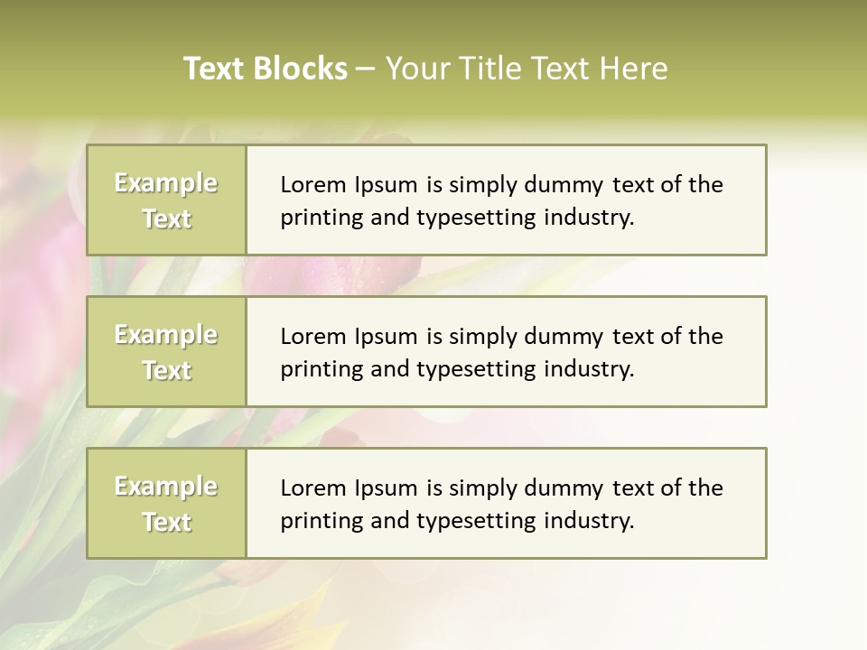 Border Stem Bud PowerPoint Template