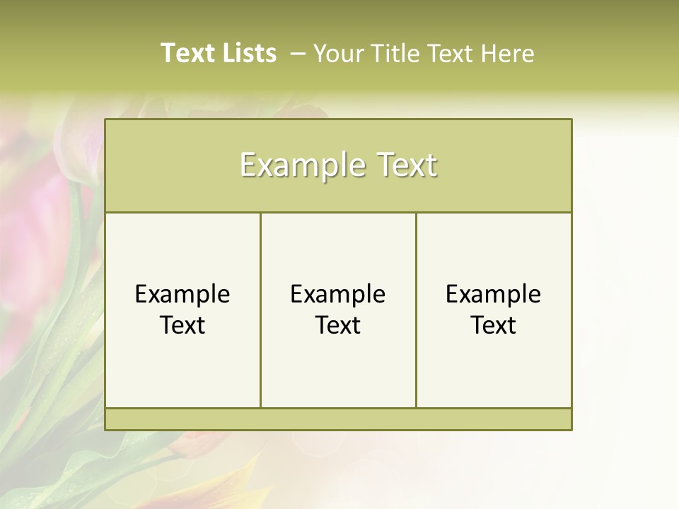 Border Stem Bud PowerPoint Template