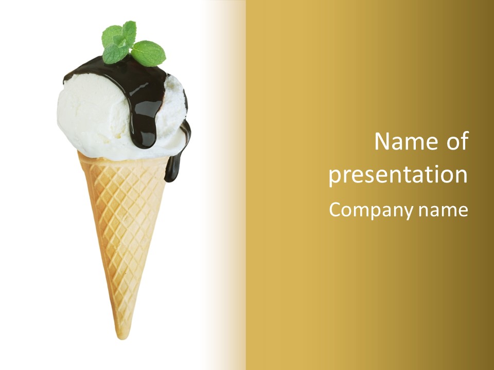 Tasty Colour Ice Cream PowerPoint Template