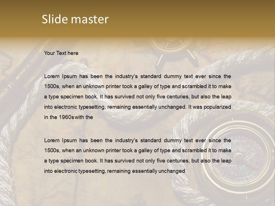 Draw Navigation Rudder PowerPoint Template