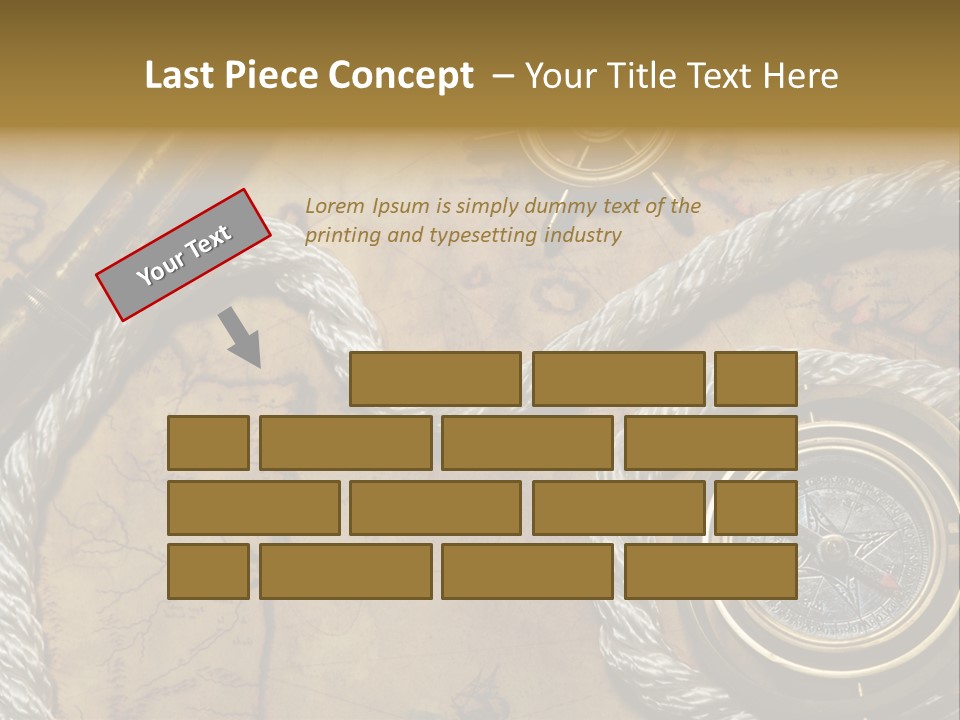 Draw Navigation Rudder PowerPoint Template