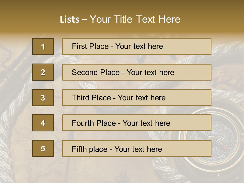 Draw Navigation Rudder PowerPoint Template