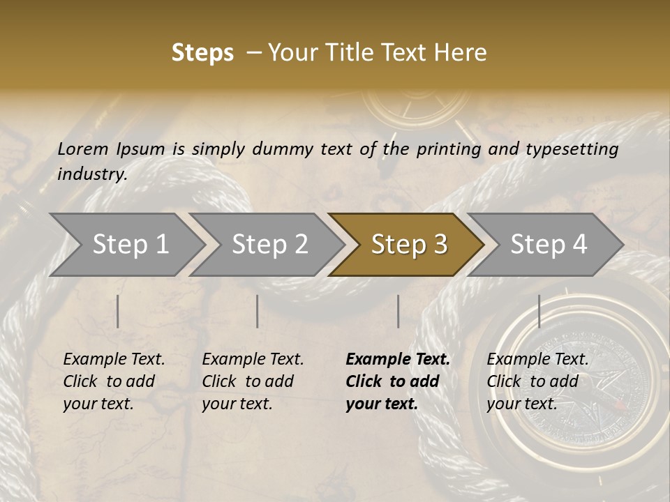 Draw Navigation Rudder PowerPoint Template