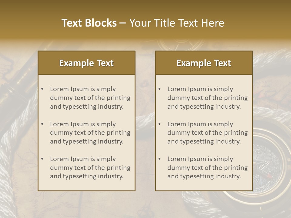 Draw Navigation Rudder PowerPoint Template