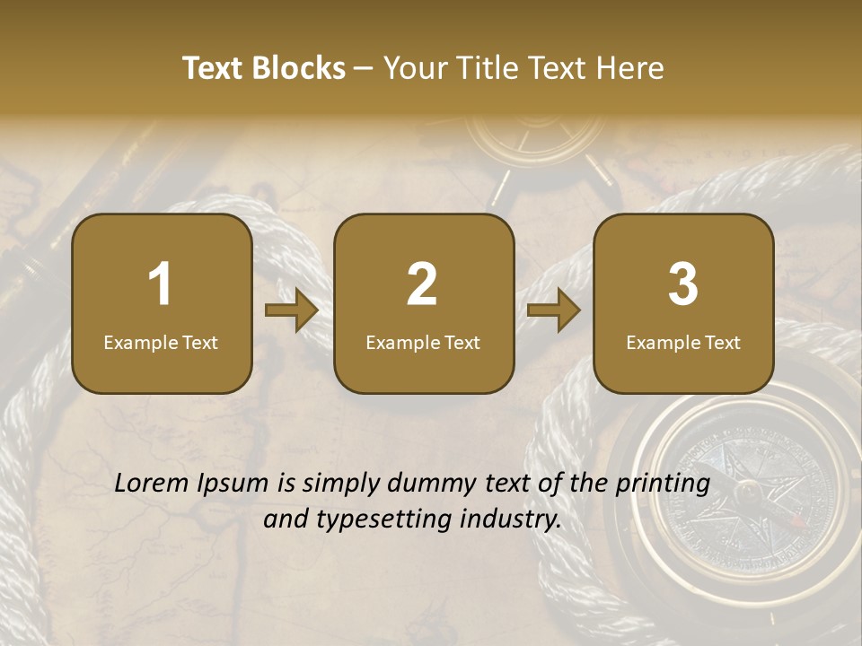 Draw Navigation Rudder PowerPoint Template