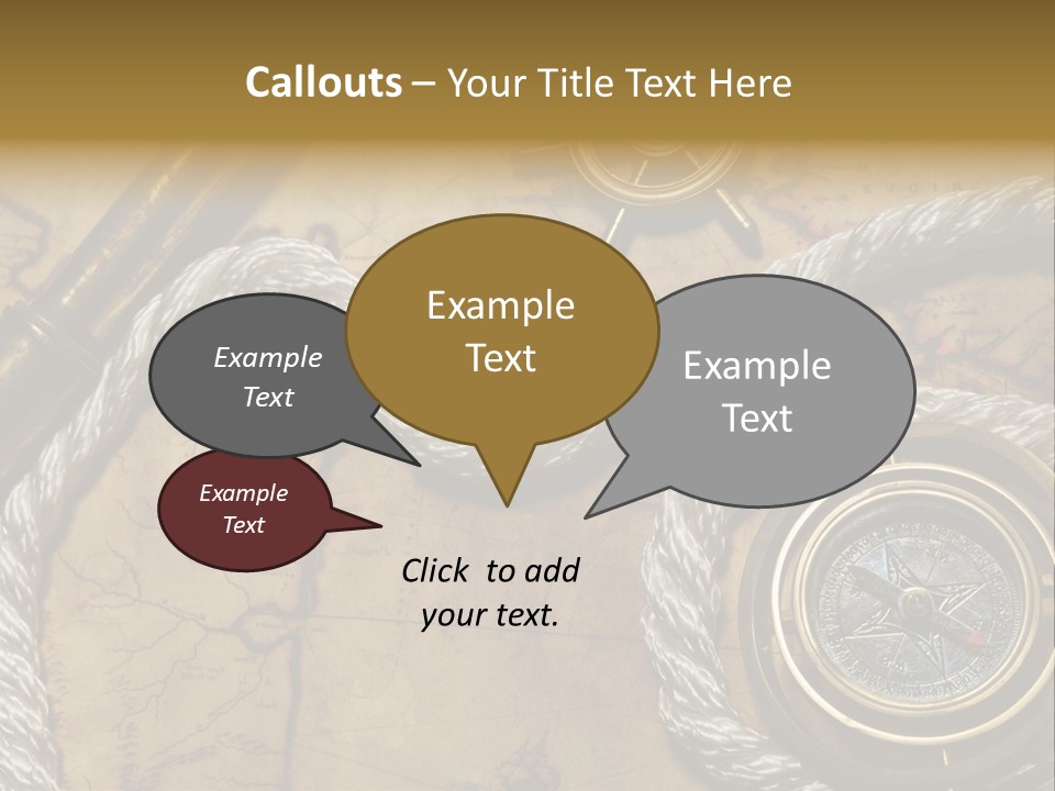 Draw Navigation Rudder PowerPoint Template