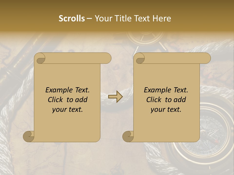 Draw Navigation Rudder PowerPoint Template
