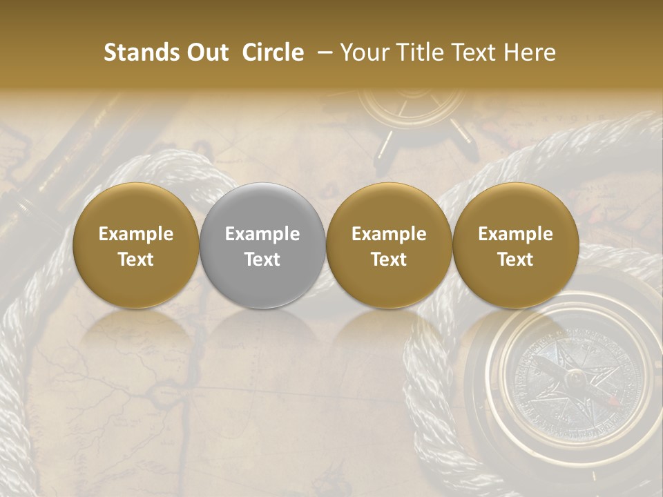 Draw Navigation Rudder PowerPoint Template