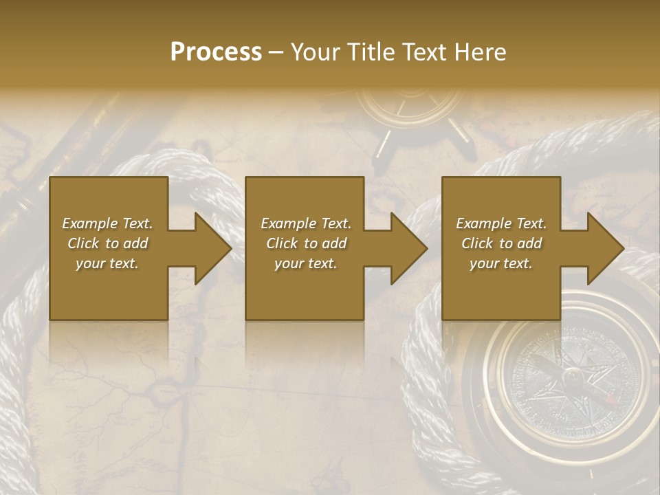 Draw Navigation Rudder PowerPoint Template