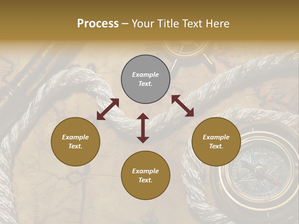 Draw Navigation Rudder PowerPoint Template