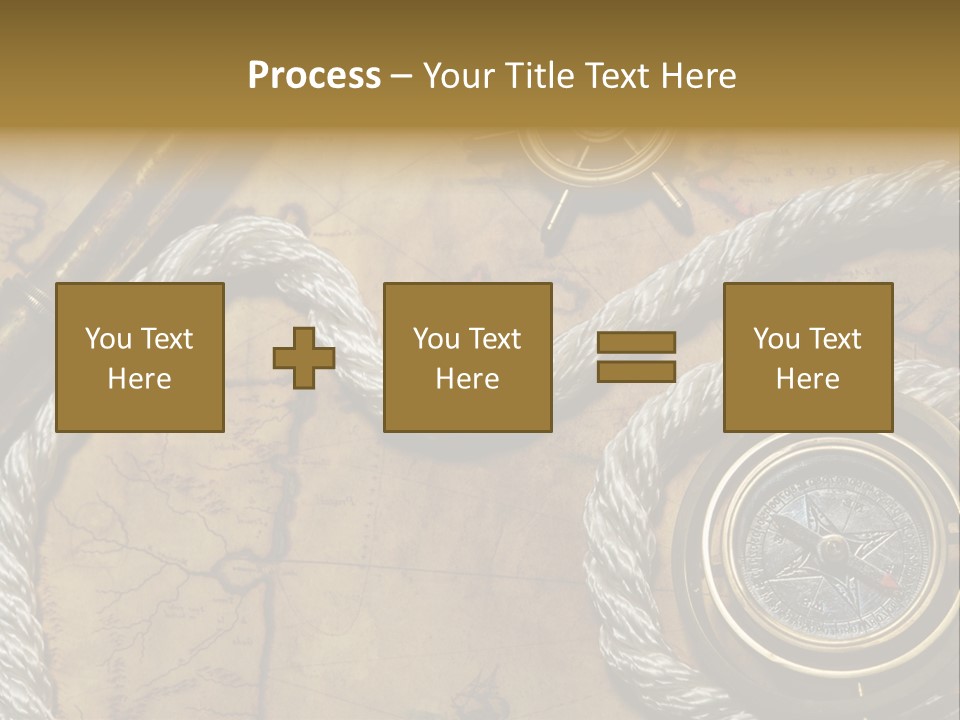 Draw Navigation Rudder PowerPoint Template
