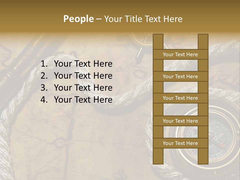 Draw Navigation Rudder PowerPoint Template