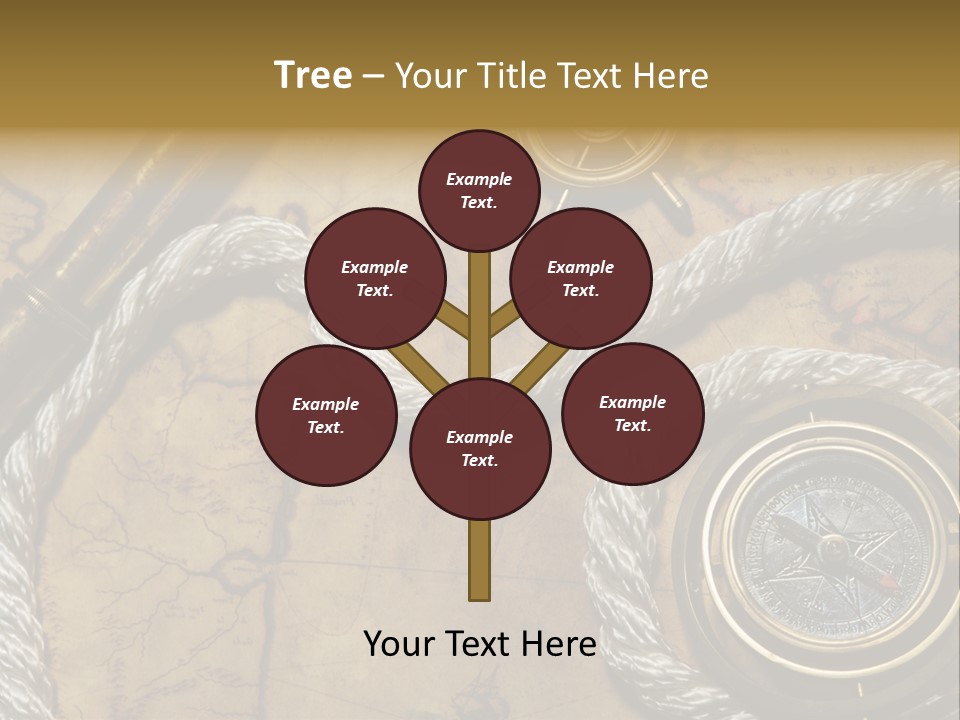 Draw Navigation Rudder PowerPoint Template