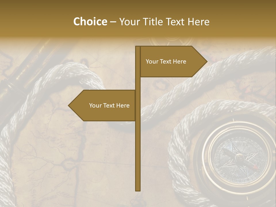 Draw Navigation Rudder PowerPoint Template