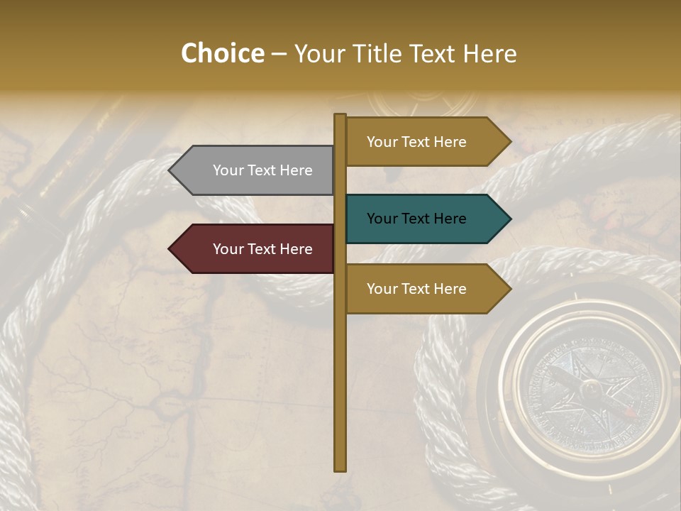 Draw Navigation Rudder PowerPoint Template