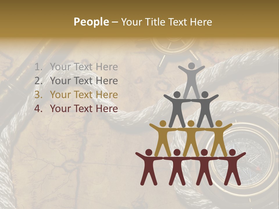 Draw Navigation Rudder PowerPoint Template