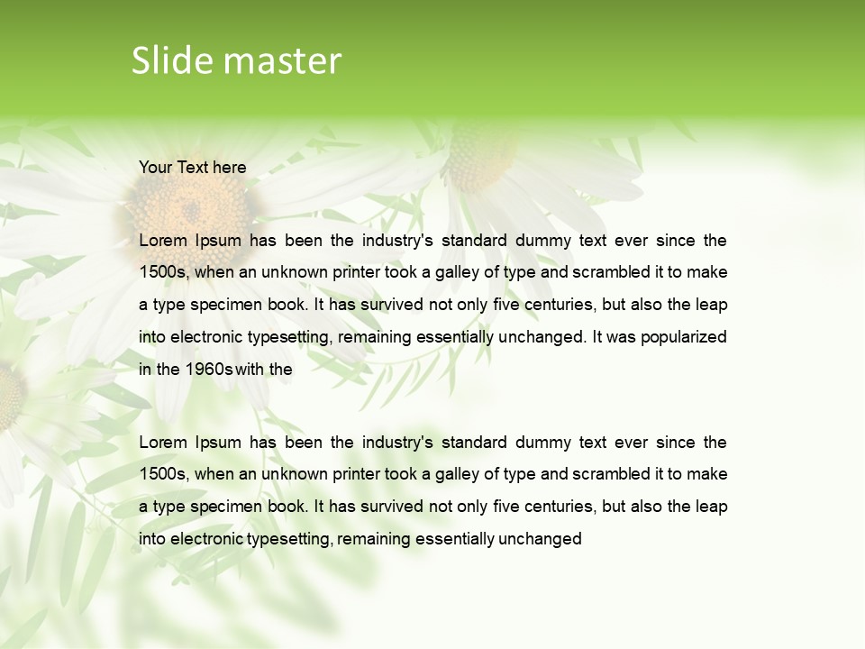 Leaf Spring Romance PowerPoint Template