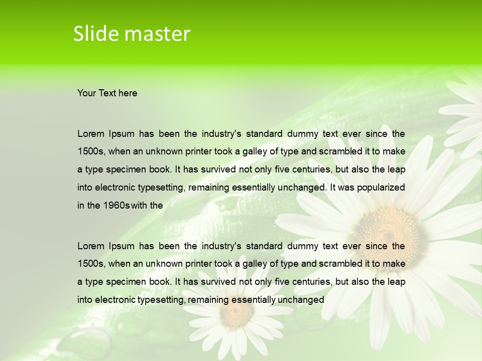 Frame Green Wet PowerPoint Template