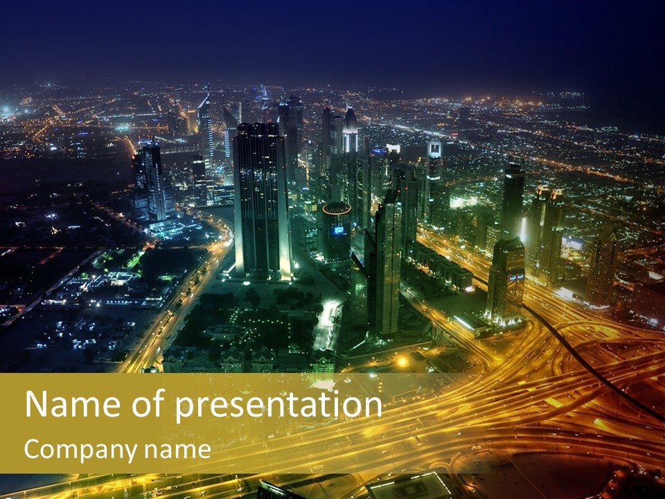 Landmark Emirate Town PowerPoint Template