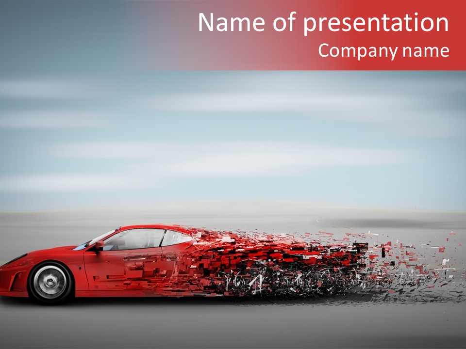 Car Fast Drive PowerPoint Template