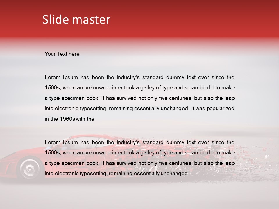 Car Fast Drive PowerPoint Template