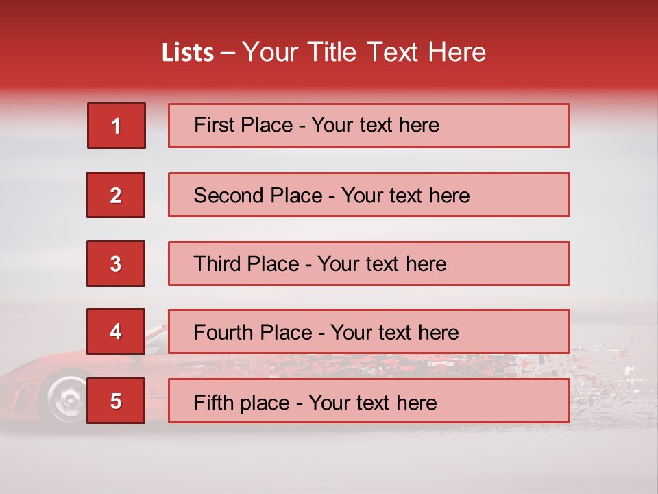 Car Fast Drive PowerPoint Template